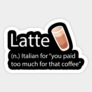 Latte Sticker